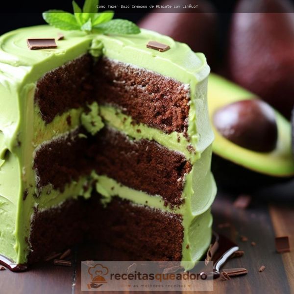 Receita de  abobrinha Bolo Cremoso de Abacate com Limão