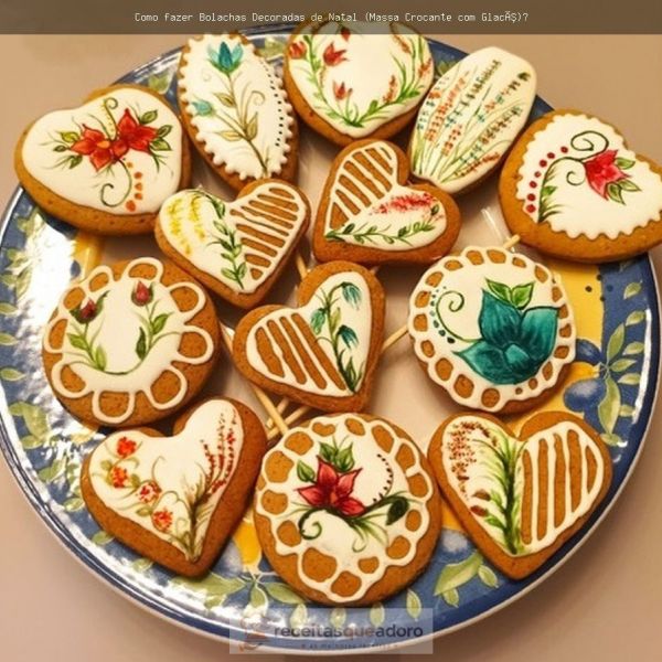 Receita de  bolacha natal Bolachas Decoradas de Natal (Massa Crocante com Glacê)